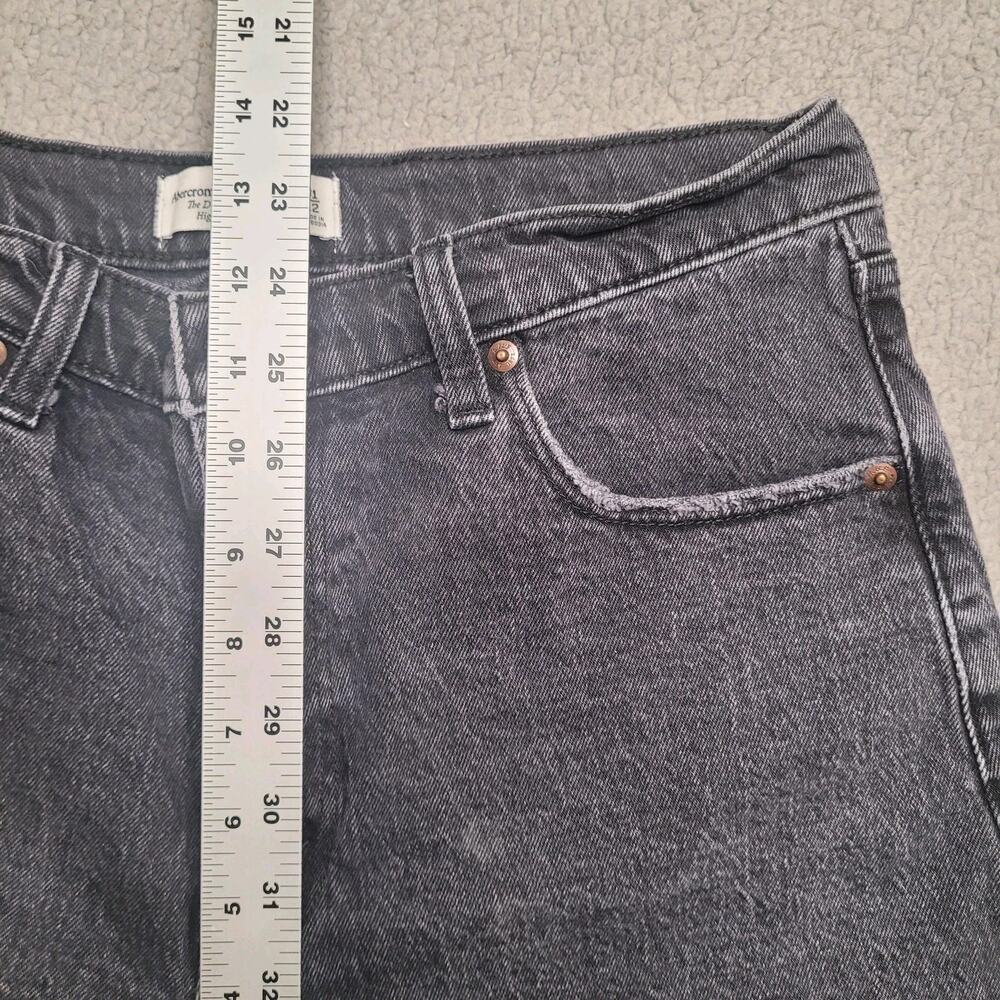 Abercrombie & Fitch Shorts Womens 31 12 Black Denim The Dad Short High Rise - Picture 6 of 7